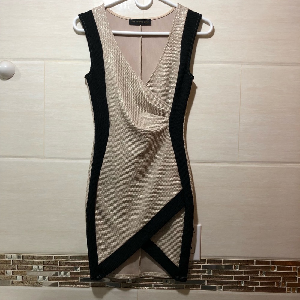 The Vintage Shop Gold Metallic Dress